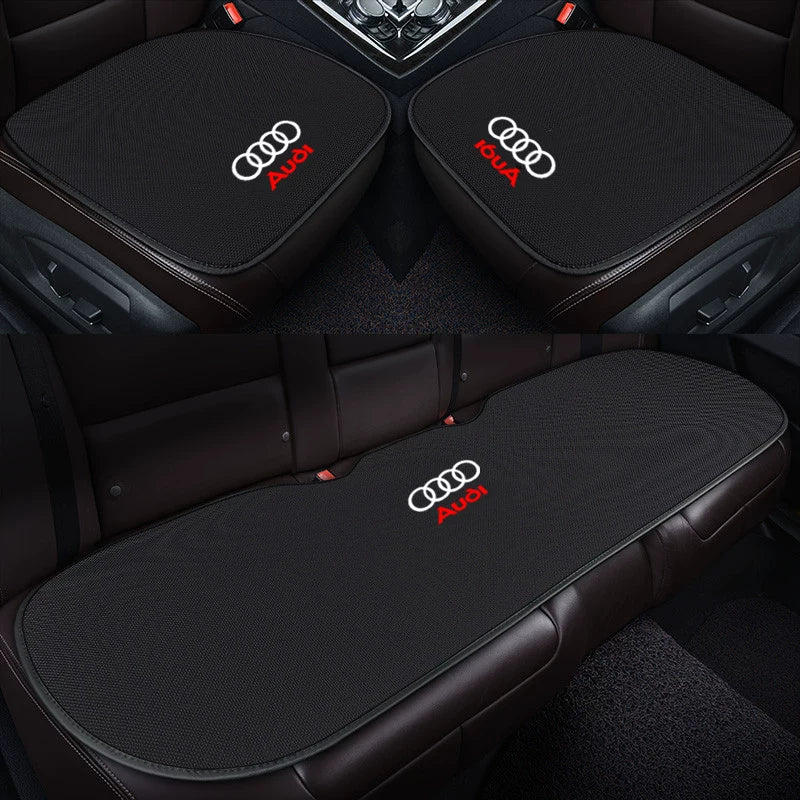 Audi breathable linen front and rear 3-piece set in Midnight Black