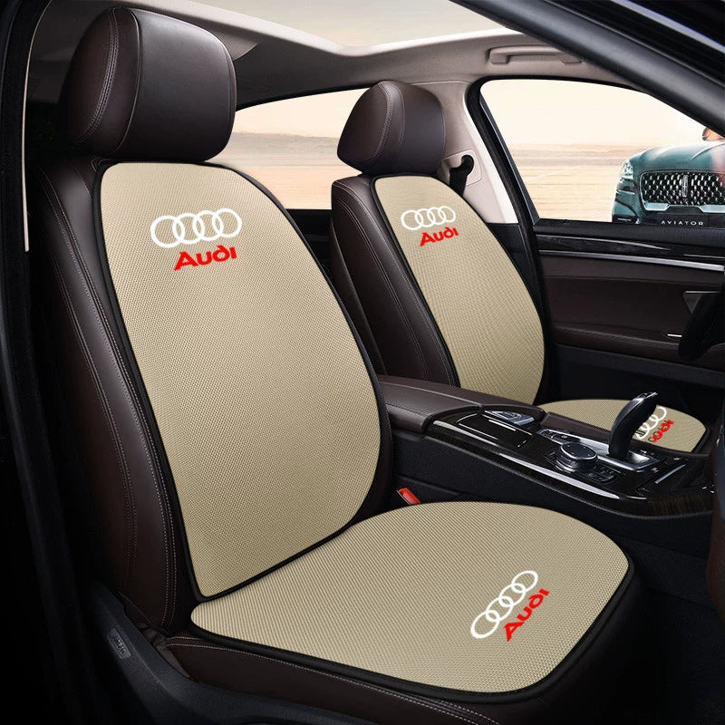 Audi breathable linen front cushions and backrests 4-piece set in Warm Beige