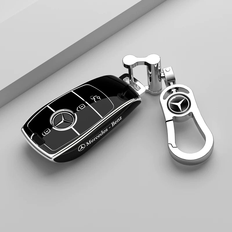 Mercedes-Benz Riviera Two-Tone Key Case – Classic Black – Silver Trim