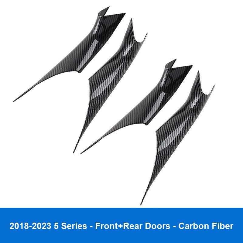 BMW door handle cover - (Carbon fiber pattern) 2018-2023 5 Series [Door Inner Handle Covers] with four front and rear doors