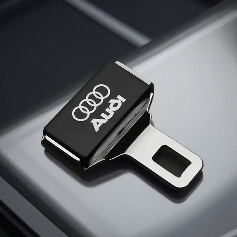Audi seat belt buckle clip close-up
