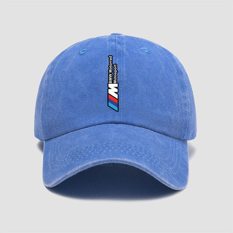 BMW M Performance washed cotton cap in blue with embroidered M logo