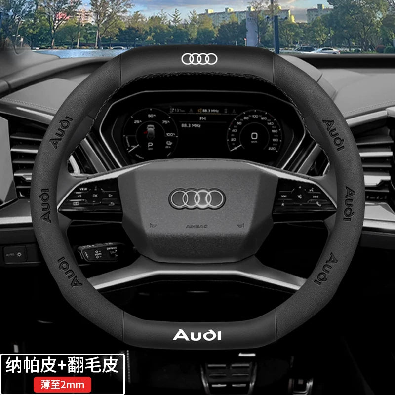 Audi steering wheel covers for A4L, A6L, A3, Q2L, Q3, Q5L, Q7, A5L, and A7 are dedicated ultra-thin car handlebars