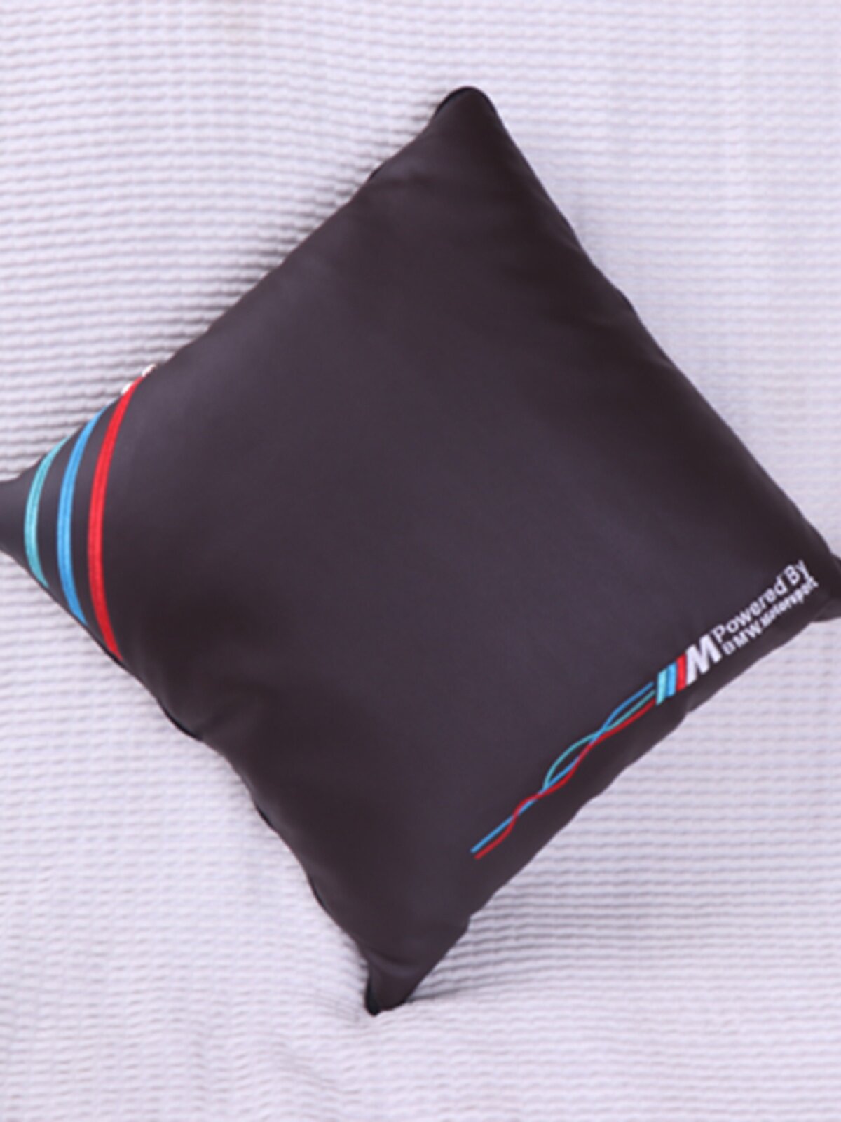 BMW M Motorsport Leather Lumbar Cushion - Folds into Blanket