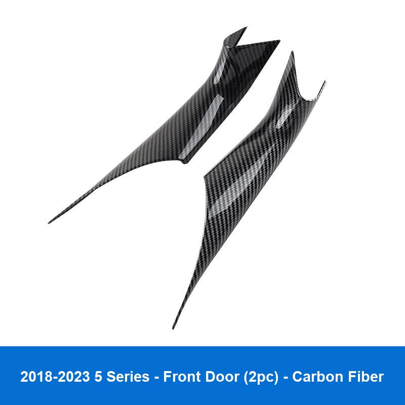 BMW door handle cover - (Carbon fiber pattern) 2018-2023 5 Series [Door Pull Handle] Front Door 2 pieces