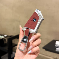 Funda para llave inteligente BMW - Carcasa de aleación con llavero de cuero
