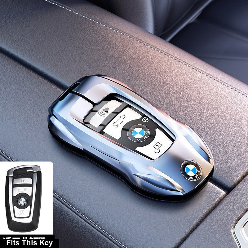 BMW key fob case - Style A Radiant Night Silver [Single shell without buckle]