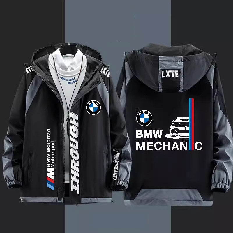BMW M Power Windbreaker Jacket - Hooded, Customizable Graphics