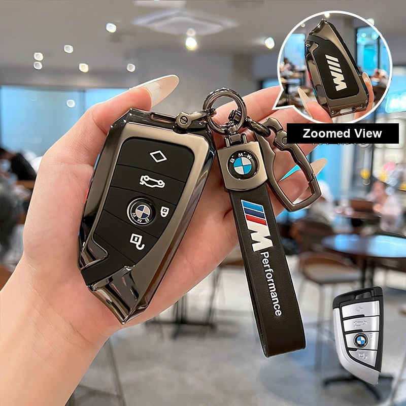 BMW key fob case - D Edition Night Black [Includes BMW Emblem Three-Piece Set]