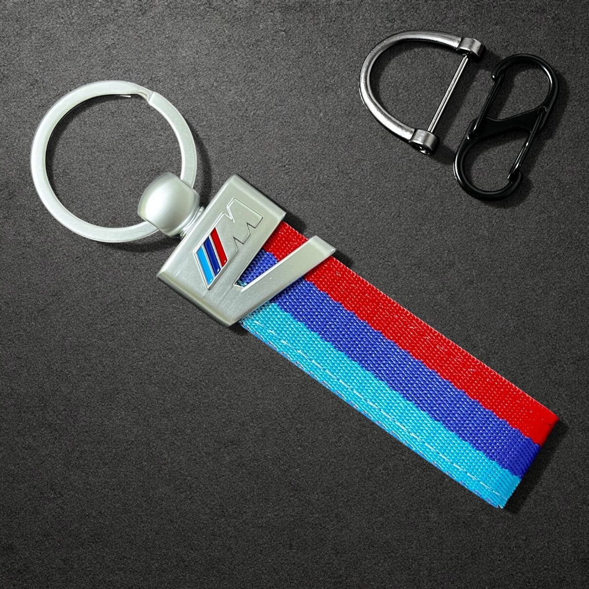 حزام مفتاح جلدي وحلقة سلسلة مفاتيح BMW M Performance