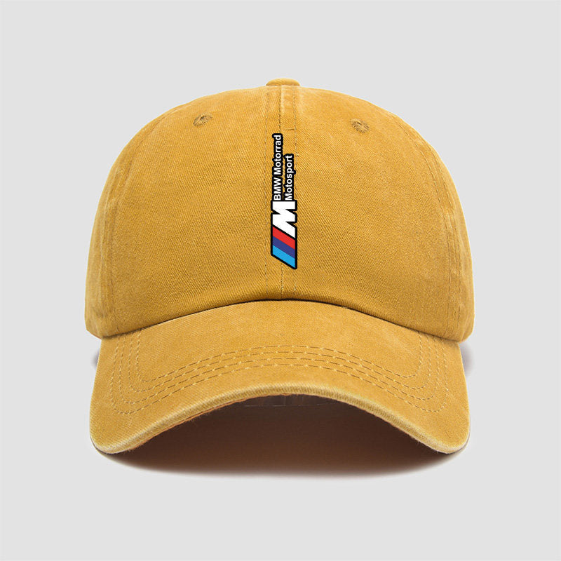 BMW M Performance washed cotton cap in yellow with embroidered M logo