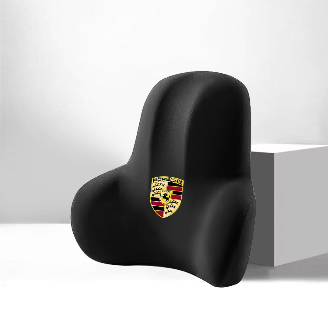 Porsche Grand Touring Headrest & Lumbar Pillow – Soft-Touch Ergonomic Comfort Edition