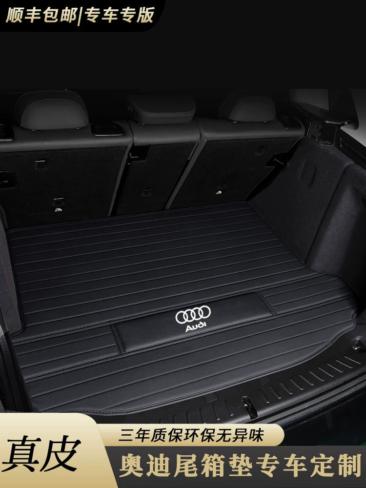 For Audi Q3 Q4 Q5L Q7 Q8 Leather Backup Mat A3 A4 A5L A6 A7 Car Trunk Mat