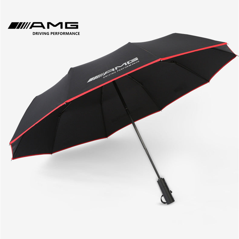 Paraguas Mercedes-Benz – Paraguas plegables automáticos antiviento y de mango largo con revestimiento anti-UV