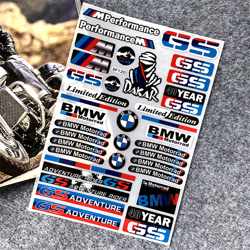 BMW Motorrad Decal & Emblem Sticker Set - Reflective, Metal & Embroidered Styles