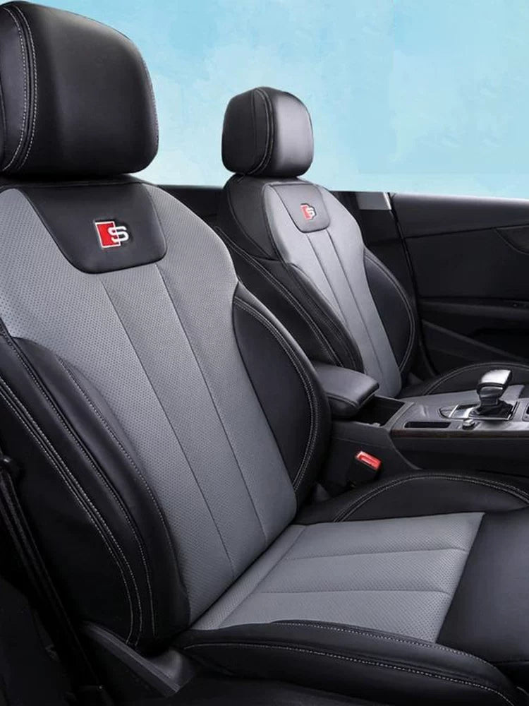 Audi Signature Full-Surround Seat Covers – Luxury Custom-Fit Leather and Suede Edition