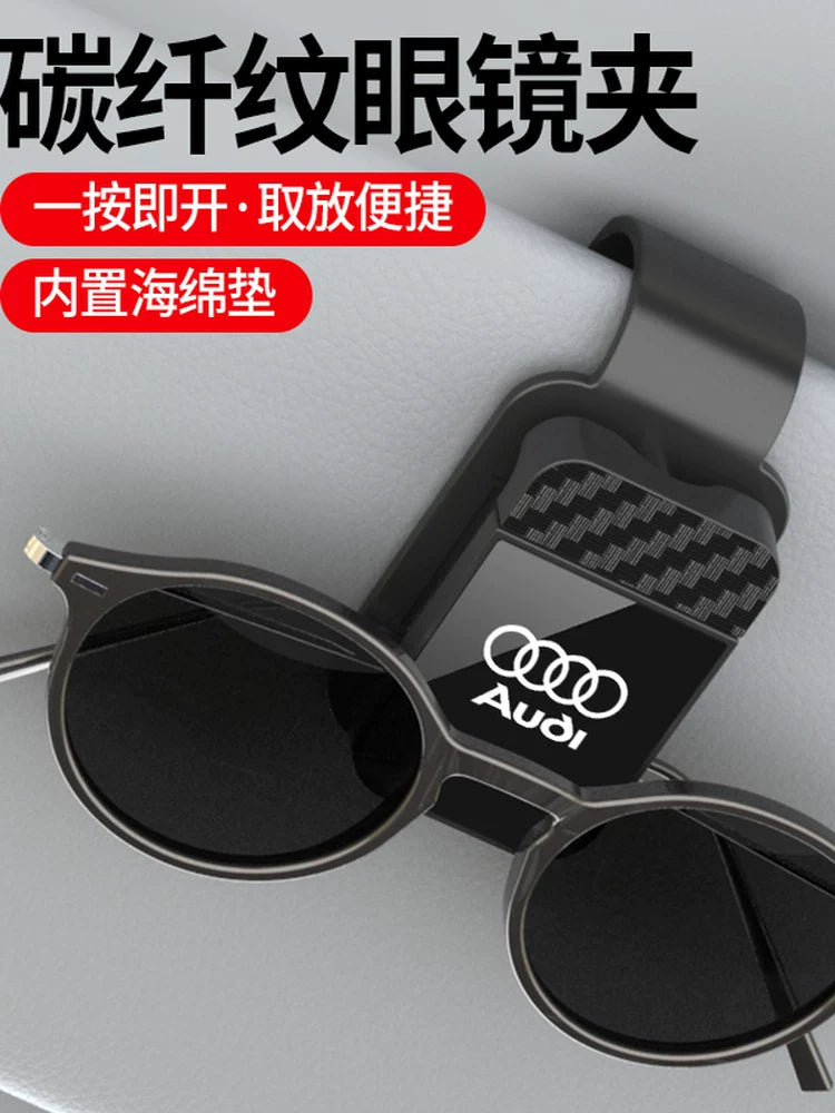 Suitable for Audi A3, A4L, A5, A6L, A7L, Q3, Q5, Q6L, car eyeglass clips, sunglasses clips, storage clips
