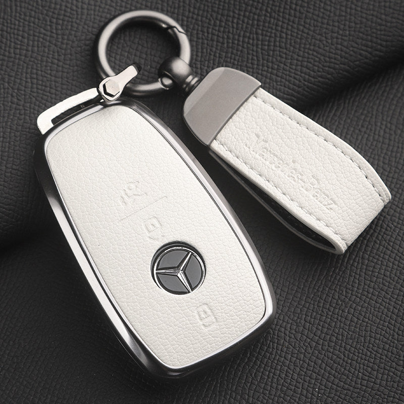 Funda premium de cuero genuino para llave Mercedes-Benz – Piel de cabra francesa suave para GLE, GLS, CLS, Clase S y Clase E