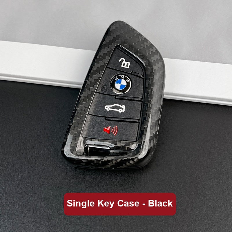 غطاء مفتاح شفرة من ألياف الكربون الحقيقية BMW - غطاء واقٍ فاخر
