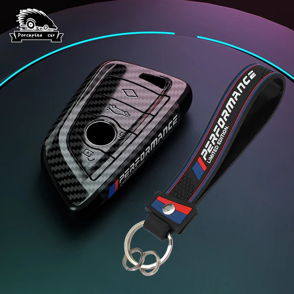 BMW carbon fiber key cover black PVC style