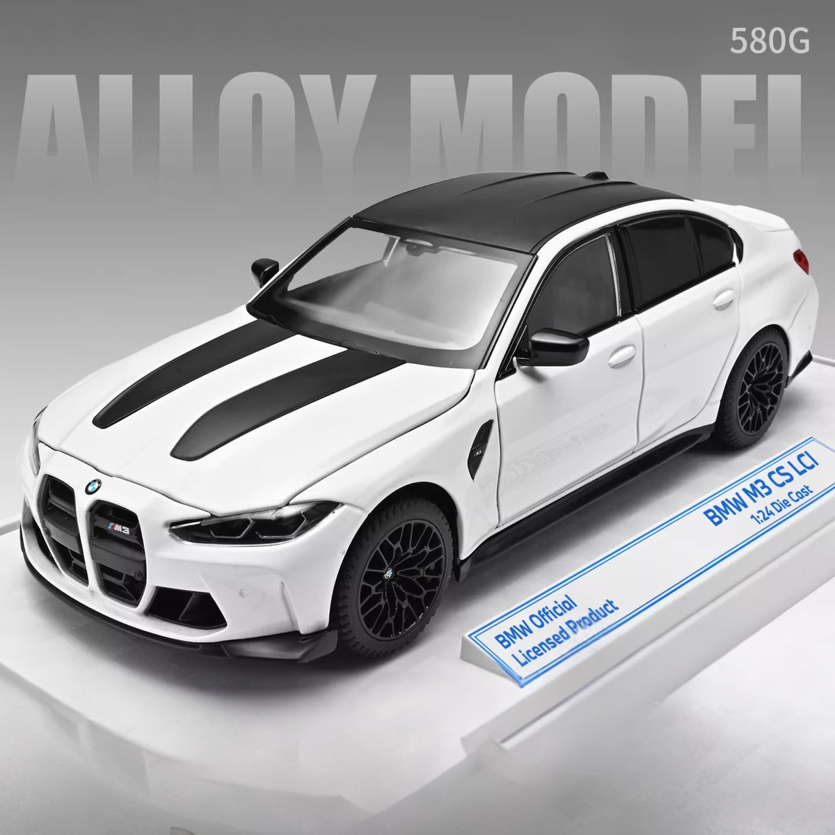 1:24 BMW M3 Alloy Diecast Sports Car Model – Custom License Plate Edition