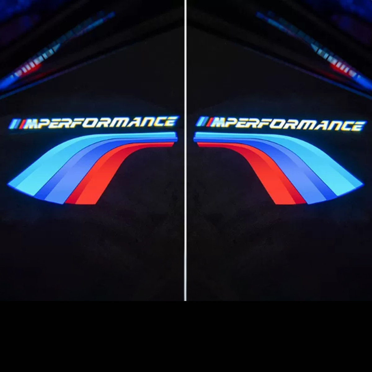BMW M Performance hexagon track mark door projector light