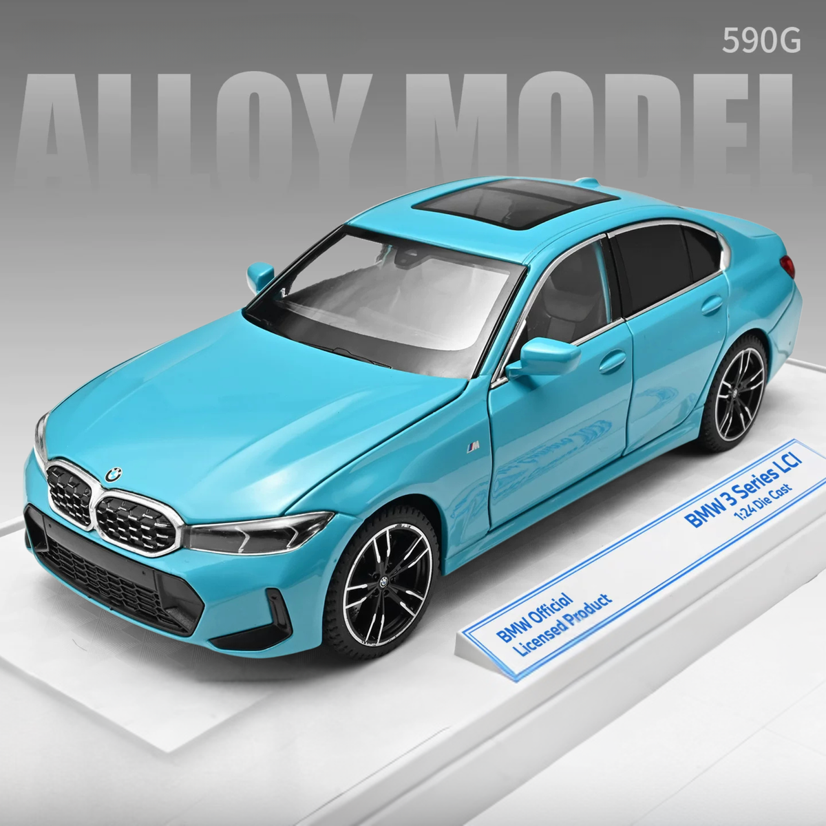 1:24 BMW 3 Series 325Li (G20) Alloy Diecast Model – Custom License Plate Edition