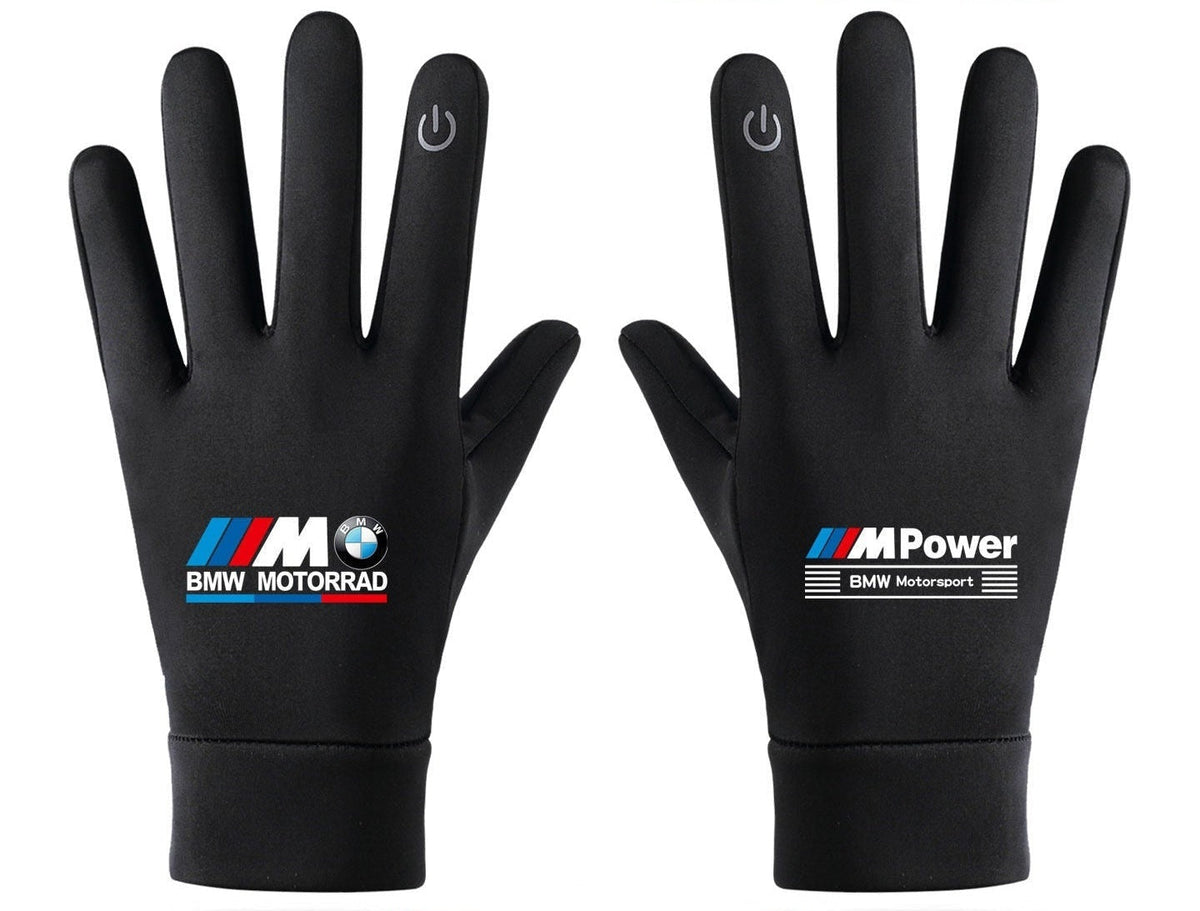 BMW Motorrad touchscreen winter gloves, roundel and M Power design
