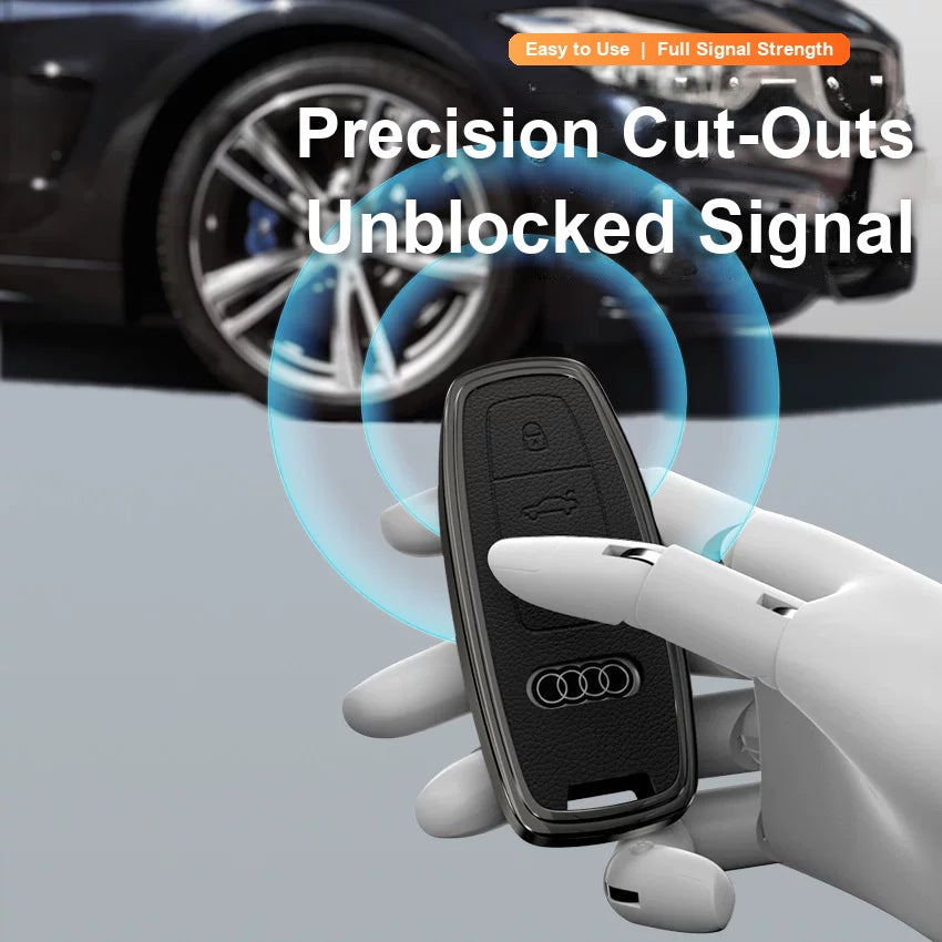 Precision cut-outs keep the Audi key signal unblocked