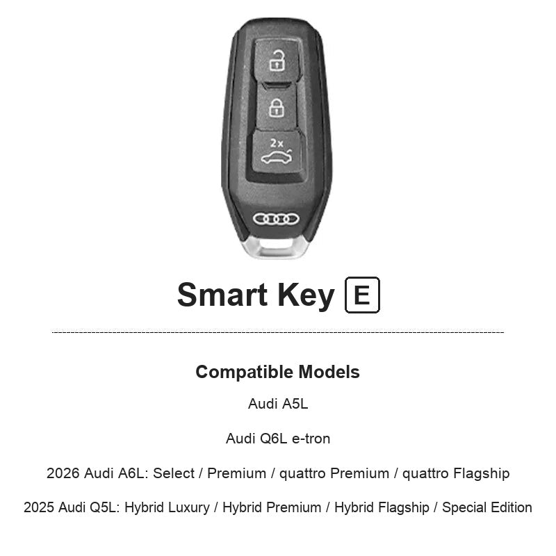 Audi Smart Key E – compatible models A5L, Q6L e-tron, 2026 A6L, 2025 Q5L