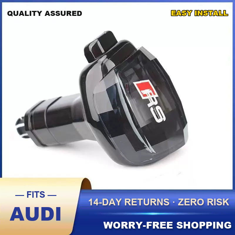 Audi RS crystal gear shift knob – smoked faceted crystal design