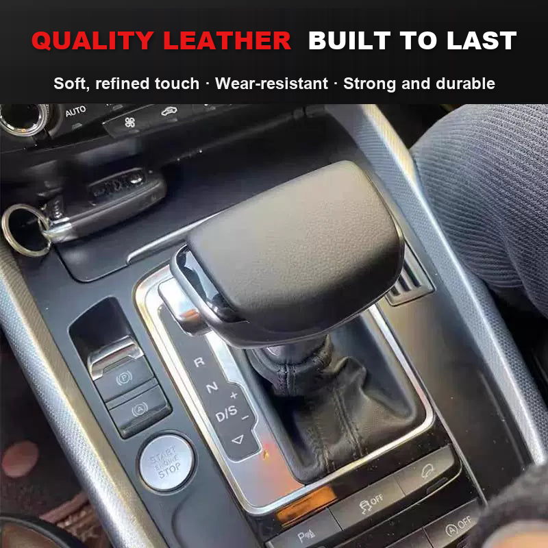 Audi yacht-style leather gear knob for older models with side button