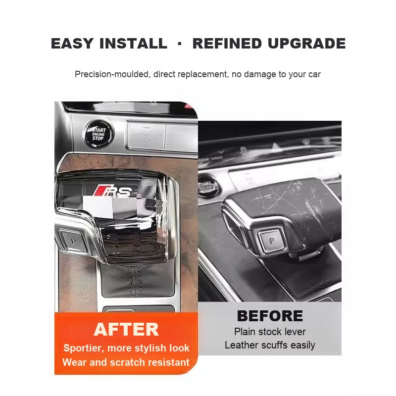 Easy install crystal gear knob, before and after comparison