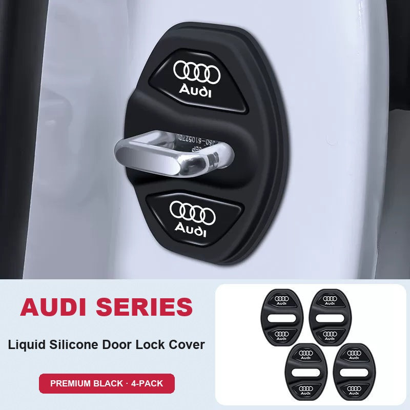 Audi door lock cover Premium Black 4-pack
