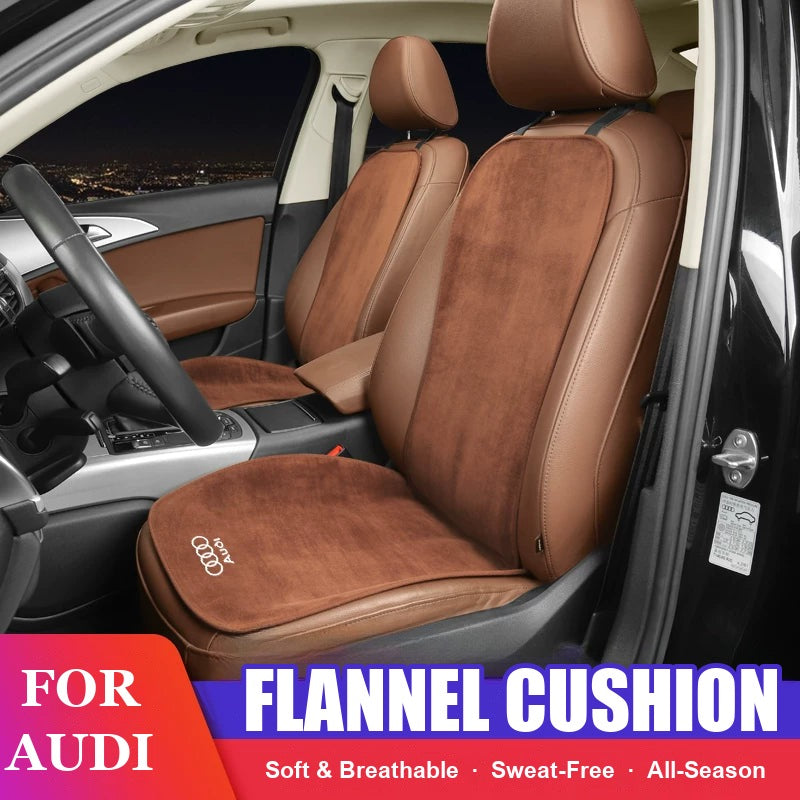 Audi flannel front seat cushion and backrest in brown