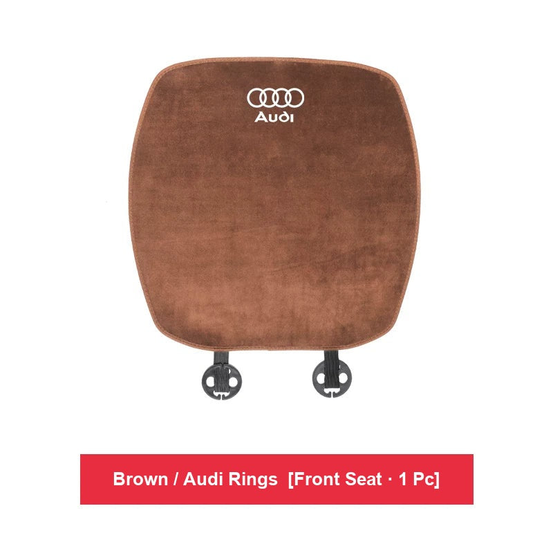 Audi flannel seat cushion – Brown / Audi Rings – Front Seat · 1 Pc