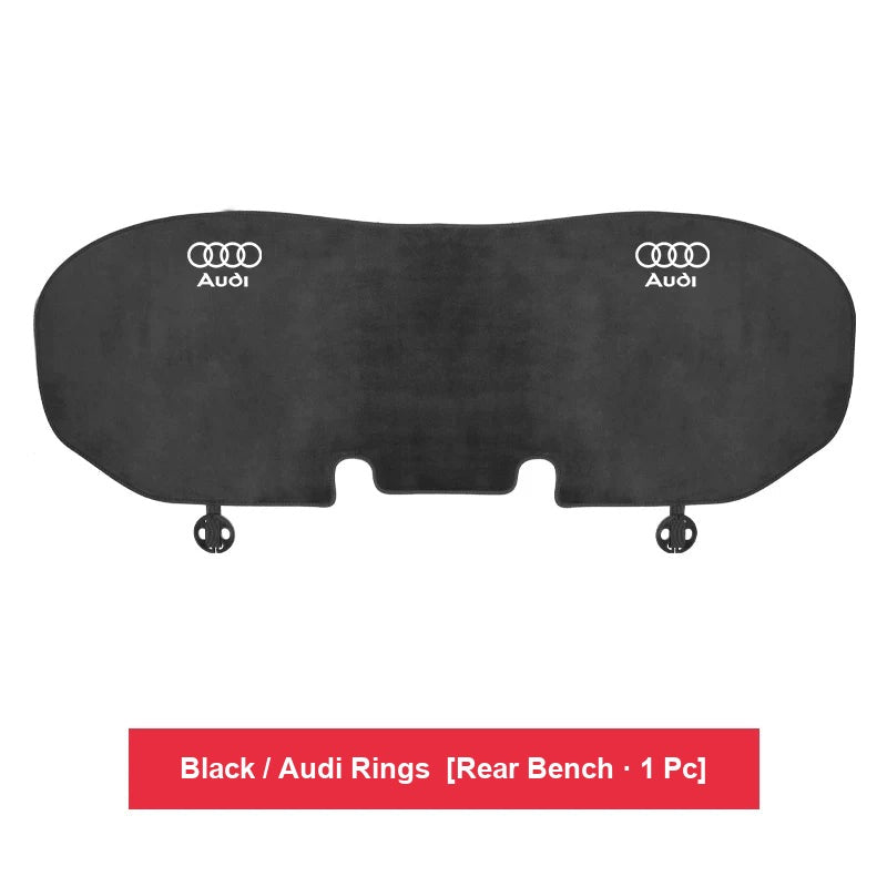 Audi flannel seat cushion – Black / Audi Rings – Rear Bench · 1 Pc