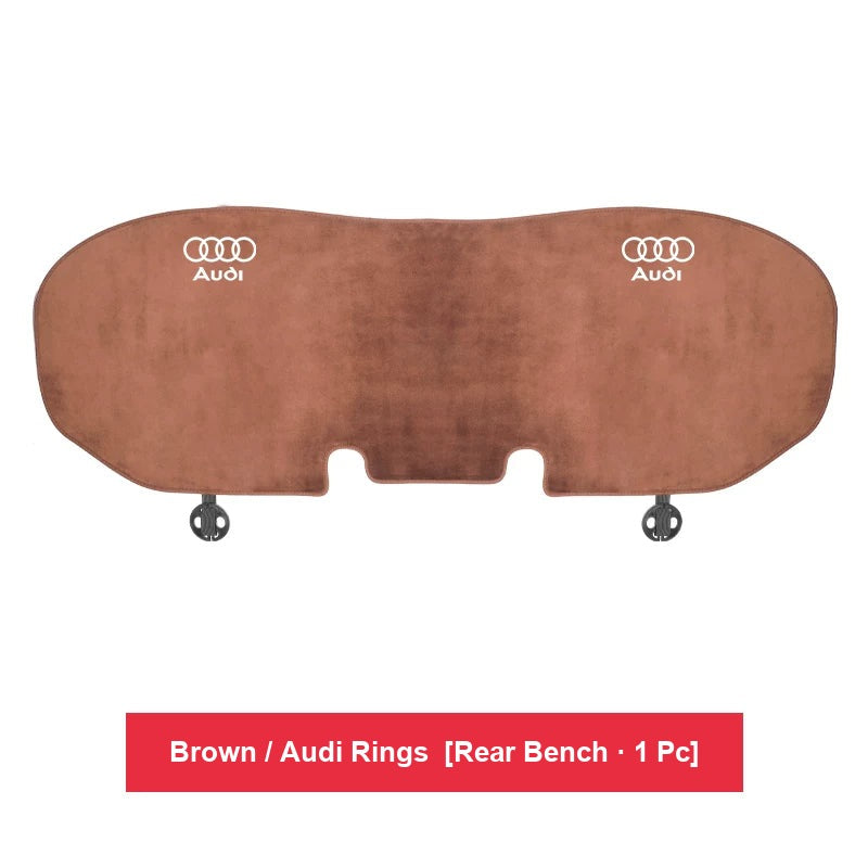 Audi flannel seat cushion – Brown / Audi Rings – Rear Bench · 1 Pc