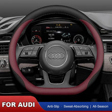 Audi Heritage Genuine Leather Steering Wheel Cover – Ultra-Thin Grand Touring Edition