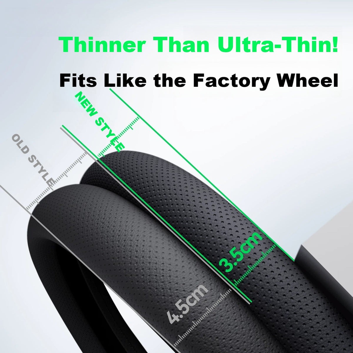 Thinner than standard covers – factory-like feel