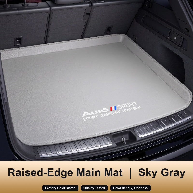 Audi trunk mat – Raised-Edge Main Mat, Sky Gray