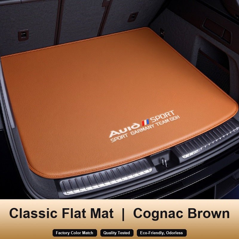 Audi trunk mat – Classic Flat Mat, Cognac Brown
