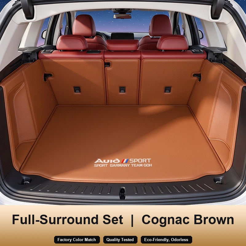Audi trunk mat – Full-Surround Set, Cognac Brown