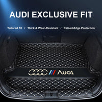 Audi Grand Touring Embroidered Trunk Mat – Diamond-Stitch Raised-Edge Luxury Liner