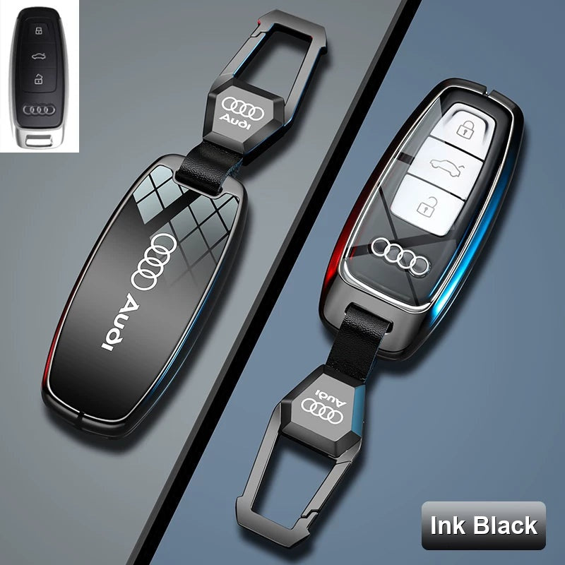 Ink Black mirror zinc alloy Audi Type D key case