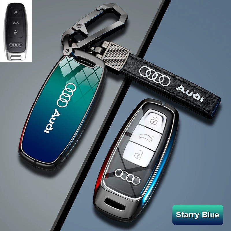 Starry Blue mirror zinc alloy Audi Type D key case