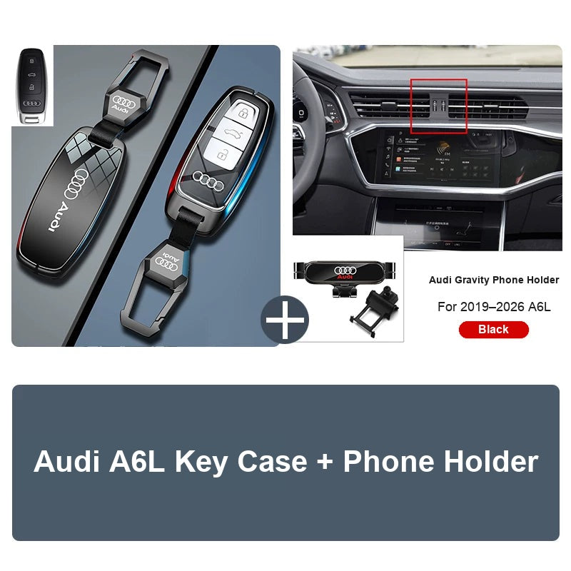 Audi A6L key case with gravity phone holder set