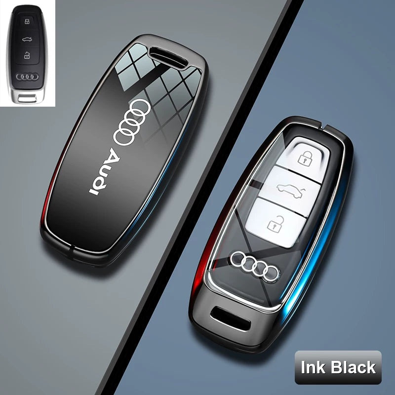 Ink Black mirror zinc alloy Audi Type D key case
