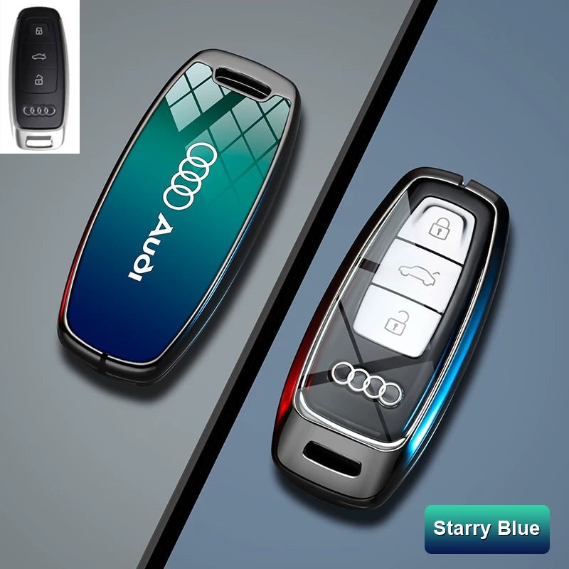 Starry Blue mirror zinc alloy Audi Type D key case