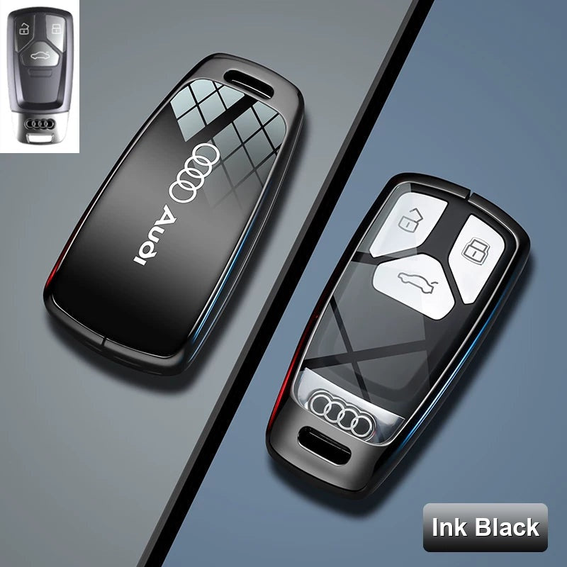 Ink Black mirror zinc alloy Audi Type A key case